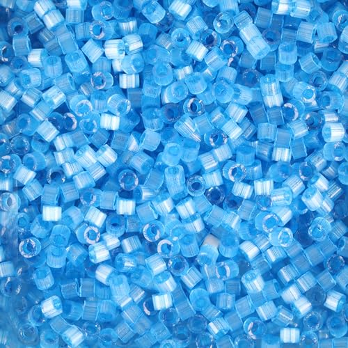 Miyuki Delica Seed Beads - color: DB1860 - Silk Inside Dyed Delphinium
