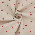 1.09 Yards 37 Inch Red Heart Linen Fabric Washable Mini Love Hearts Flaxen Upholstery Linens Quilting Cloth Fabrics for Sewing Making Clothing Tablecloth Bag Cushion DIY Craft Supply - size: 1580MM, style: Heart