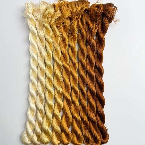100% Mulberry Silk Embroidery Thread 9 Colors 110m Each (46) - color: 46