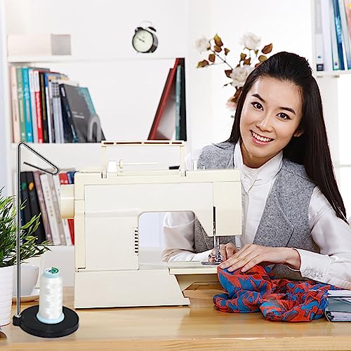 YEQIN Heavy Duty Metal Base Single Thread Stand Universal Single Cone and Spool Adjustable Thread Stand for Sewing and Embroidery Machines (27449M)