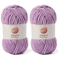 Chenille Yarn for Crocheting Size 5 Bulky Yarn 2 Pack Light Purple - color: 2 Light Purple