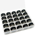 New brothread 25pcs Size A SA156 Prewound Bobbin Thread -Black - color: 60wt black