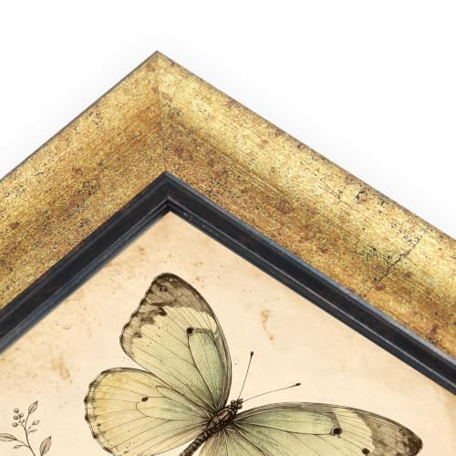 XUANLUO 4x6 Picture Frames Set of 4,Rustic Retro Photo Frame(Gold) - color: Gold-4pcs, size: 4×6 inch