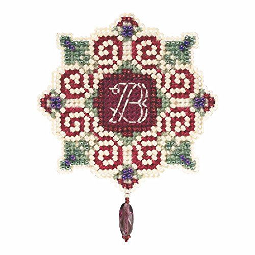 Christmas Letter Beaded Counted Cross Stitch Christmas Ornament Kit Mill Hill 2015 Winter Holiday MH185302