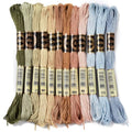 12 Skeins Gradient Embroidery Floss String for Bracelets DIY - color: Mixed Color