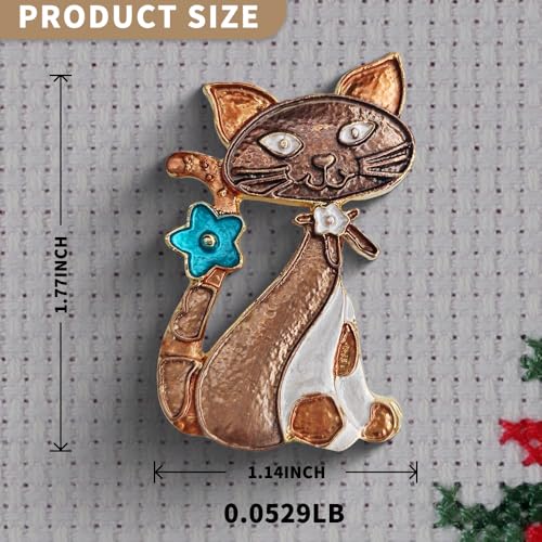 Needle Minder Magnet, Magnetic Needle Minder, Needle Minders Magnetic Cross Stitch Accessories, Magnetic Needle Holder, Life Tree, Butterfly, Cats, Owl, Heart (CAT) - size: CAT