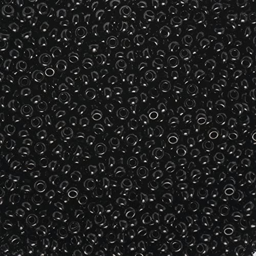 John Bead 24g Vial Czech Glass Seed Beads 10/0 Black Beads for Jewelry Making Crafts - color: Black