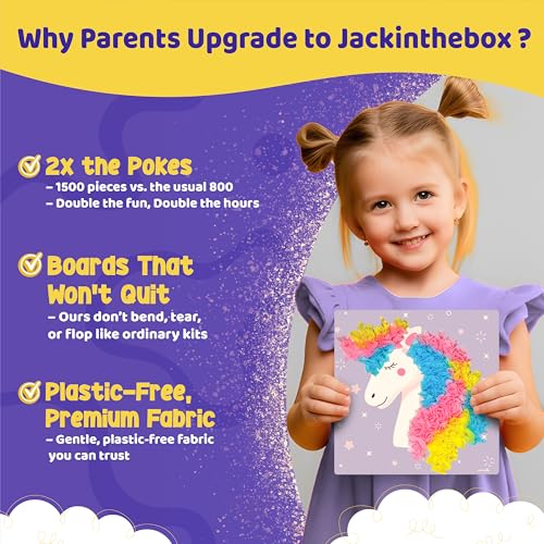 jackinthebox Poke Art Magical Flower Pressing Craft Kit for Girls, Ages 4-8 - style: Magical