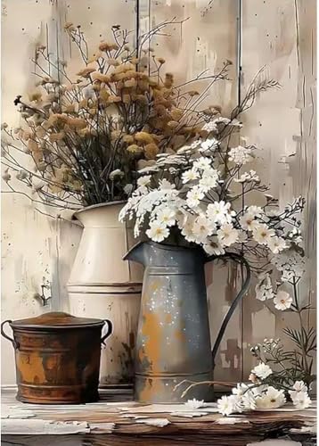MYBISYMQQ Flower Stamped Cross Stitch Kits, DIY Flowers Cross Stitch Ornament Kits for Adults Beginners, Counted Embroidery Needlepoint Kits Home Decor Cross Stitch Patterns 15.7x11.8 inches - color: D017
