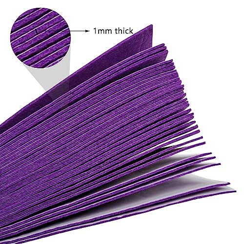 Jtnohx Self Adhesive Felt Sheets Adhesive Backed Felt Fabric Purple 33Pcs - color: Purple