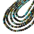 BEADIA Faceted Natural Blue Turquoise Stone Round Loose Semi Gemstone Beads for Jewelry Making 2-2.5mm 38cm - color: Blue Turquoise Faceted, size: 2-2.5mm