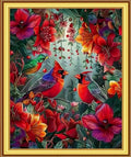 Foxnyart Stamped Cross Stitch Kits Full Range of Embroidery Needlework Starter Kits for Beginners Adults 11CT Embroidery Patterns Art Crafts DIY Needlepoint Kit-Flower Bird 16x20 inchs - color: DIYcolor12
