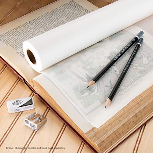 Bee Paper 24" x 50 yds Sketch and Trace Roll, White - color: White, size: 24-inch x 50-yard Roll