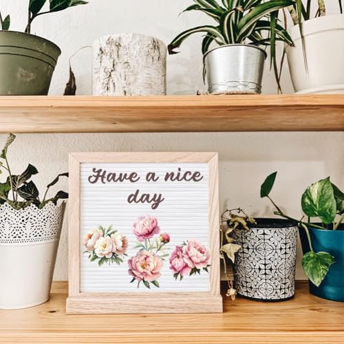3 Sheets Pink Peony Rub on Transfers for Crafts, 12×6in - style: Peony