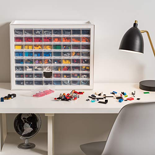 IRIS USA 64-Drawer Screw Organizer, Hardware Storage, Made in USA, White - color: White, size: 64 Drawer