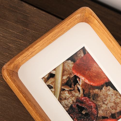 Mini Wood Picture Frame,Small Picture Frames 2x3 with Tiny Mat - color: Teak, size: 2X3