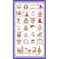 Howie's Needlepoint Cross Stitch Kits, 14CT Pre-Printed Pattern Embroidery Set Needlework, Full Range of Stamped Starter Kits(Christmas-Calendar, 17.32 x 29.53 inch) - color: Christmas-Calendar