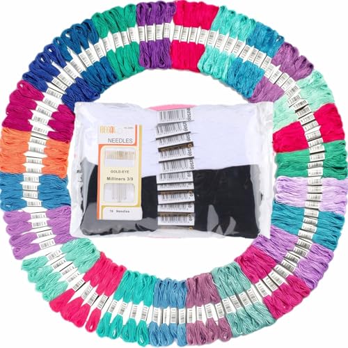 Athena’s Elements Embroidery Floss | Rainbow Thread for Embroidery, Cross Stitch Thread, Customized Independent Packaging（100 Colors）(Mermaid Color Palettes) - color: Mermaid, size: 100 pieces