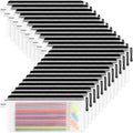 Smarpau Pencil Pouches 24 Pack, A6 Mesh Zipper Pouch Bags Clear Pencil Case - color: Black, size: A6-9.3x4.7in
