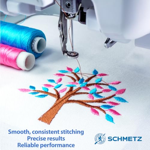 SCHMETZ Embroidery Sewing Machine Needles - Precision Needles, Size 90/14, 5-Needle Cards, Pack of 1 - style: 1 Card (5 Needles)