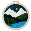 Punch Needle Kit Beginners Snow Mountain Embroidery Kit DIY Craft Lovers - color: Snow Mountain