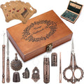 Lothee Embroidery Scissors Kits Victorian Sewing Kit, Gold, No Diamond - color: Gold, style: No Diamond