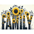 askkqtx Family Stamped Cross Stitch Kits for Beginners Adults 12x16 Inch - color: XJ012