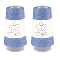 2 Balls Sequin Sparkle Lurex Yarn, Shining Glitter Metallic Knitting-in Accessory Yarn Thread for Knitting and Crochet Sweater Shawl 5000 Yards (1, Shining Blue) - color: Shining Blue