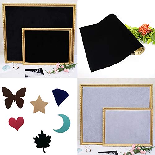 Mesheshe 2PCS Self Adhesive Felt Sheets, DIY Felt Adhesive Sheet for Art & Crafts, Peel and Stick Felt for Drawer/Jewelry Box Felt Liner, Solid Color Felt Wallpaper (14.6" x 39.4", Grey) - color: Gray