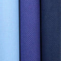 KCS 3 pc of 15" x 18"(38cmx45cm) 18 Count Cross Stitch Cotton Aida Cloth Needlework Rolled Fabric Box,18CT,Light Blue+Royal Blue+Navy Blue - color: Light Blue+royal Blue+navy Blue, size: 18CT