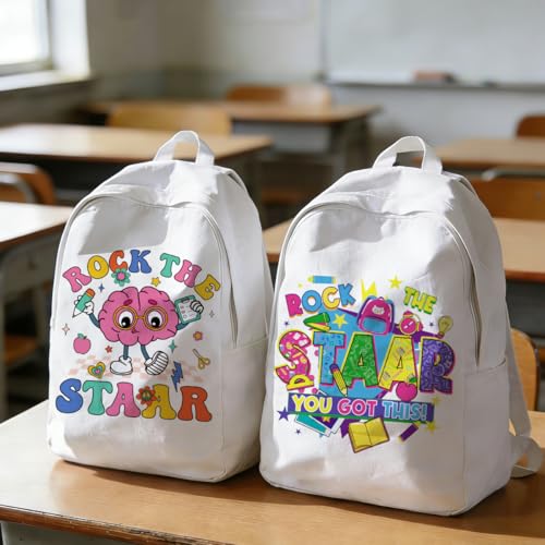 20Pcs Test Day Dtf Transfers Ready to Press Testing Day Iron on Transfers for Tshirts Last Day of School Heat Transfer Vinyl Stickers for Clothing Pillows Bag DIY Crafts - color: Test Day