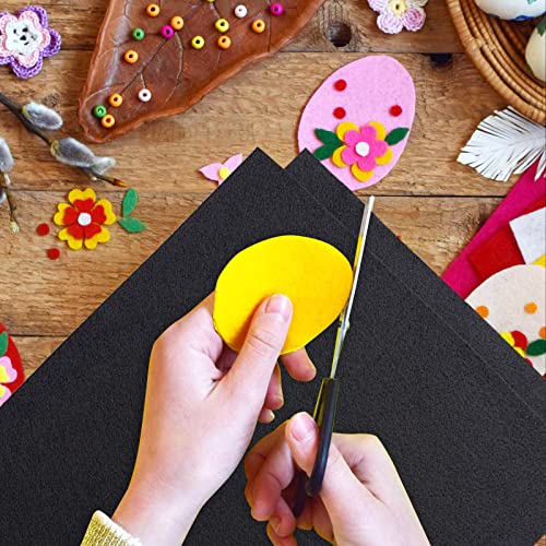 Jtnohx Color Felt Fabric Soft Felt Sheets for Crafts Black 20Pcs 8"x12" - color: Black