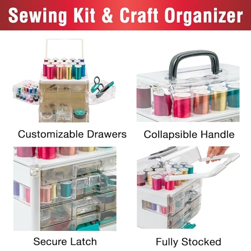 SINGER ProSeries™ Sew-It-Goes Sewing Kit & Storage Organizer, 356 Count - color: Grey, size: One Size