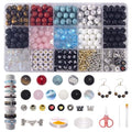 636pc Gemstone Beads for Jewelry Making - Bracelet Making Kit for Adlut Boy - color: Bracelet Making Kit for Adults