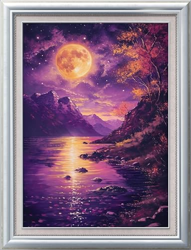 Leczany Cross Stitch Stamped Kits Patterns Craft Kit Needlepoint Full Range of Embroidery Starter Kits Beginners for DIY 11CT 3 Strands | Beautiful Sunset Scenery 13×18.1 inches - color: 11CT Stamped kits,Beautiful Sunset Scenery 13×18.1 inches