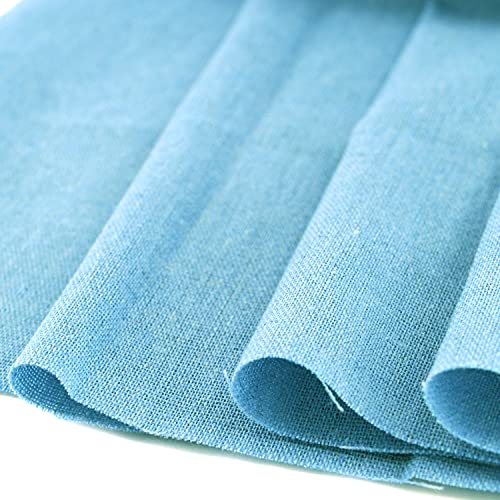 Rose Flavor Pre-Cut Quilting Linen Fabric,Craft Cloth,DIY for Sewing Crafting 60" by 1 Yard(Light Blue) - color: Light Blue