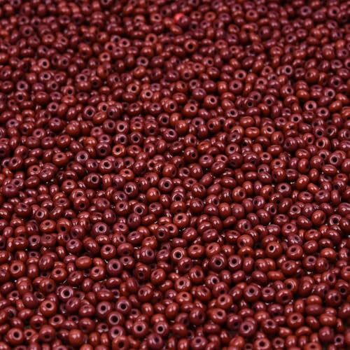 8/0 3mm Tiny Red Glass Seed Beads for Jewelry Making Japanese Round rocailles DIY Craft Approx.1700Pcs - color: Red, size: 3mm 8/0