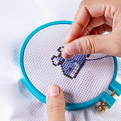 Aida Cloth Big Size 11 Count, White Cross Stitch Fabric, 39 inch by 60 inch - size: 11 count 39"x60"