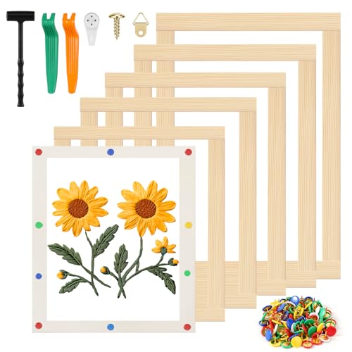24 Pcs Stretcher Bars for Needlework, 6 Sizes Wooden Canvas Needlepoint