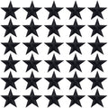 PAGOW 30 Pcs Black Star Iron on Patch, 1" Sew on Star Embroidered Patches - color: 30 Black