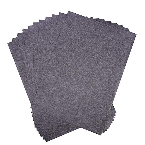 50 Sheets Graphite Transfer Tracing Carbon Paper (9 x 13 Inch) - for Drawings and Photos onto Wood Fabric Metal Canvas Paper - Black