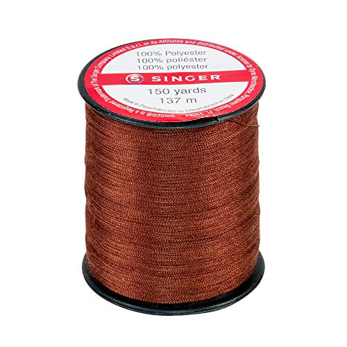 SINGER 60050 All Purpose Polyester Thread, 150-Yard, Brown - color: Brown, size: 1- Pack