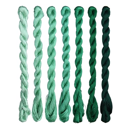 Natural 100% Silk Thread, Handmade Embroidery Thread Silk Floss 7 Colors 110m Each (89) - color: 89