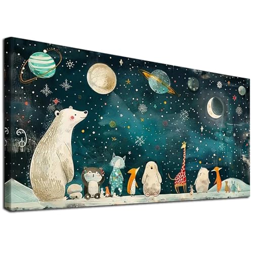 JATOK Diamond Painting Kit for Adults, Animals Starry Sky, 27.5 x 15.7 in - color: Maroon