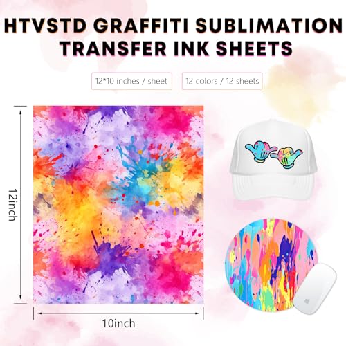 Paint Splatter Sublimation Transfer Ink Paper 12 Sheets 12 * 10in - color: Christian-21