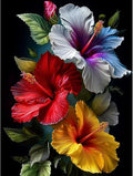 Flowers Stamped Cross Stitch Kits Flowers Cross Stitch Patterns,Dimensions Cross Stitch Kits Embroidery Kit Arts and Crafts for Beginners 15.7x11.8 inch - color: T004