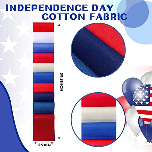 Hosuly 40 Pcs Solid Red White Blue Cotton Jelly Fabric Quilting Strips Roll - color: Patriotic