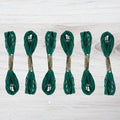 Embroidery Floss Pack – 6 Skeins, 8.7 Yards Each – Dark Green Embroidery Floss for Needlework, DIY Bracelets, Crafting, Weaving - color: Dark Green
