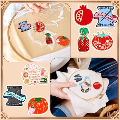 Wavyknot 10 Pcs Needle Minder Magnetic Needle Keeper for Cross Stitch - style: Cute