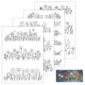 4Pcs Water Soluble Embroidery Patterns, Wash Away Transfer Stickers